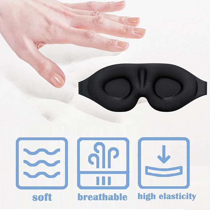 Eye Mask for Lash Extensions, Eye Mask for Sleeping, Soft Breathable Eyelash Sleeping Mask for Extensions with Adjustable Elastic Strap for Flight Nape-Velvo Beauty