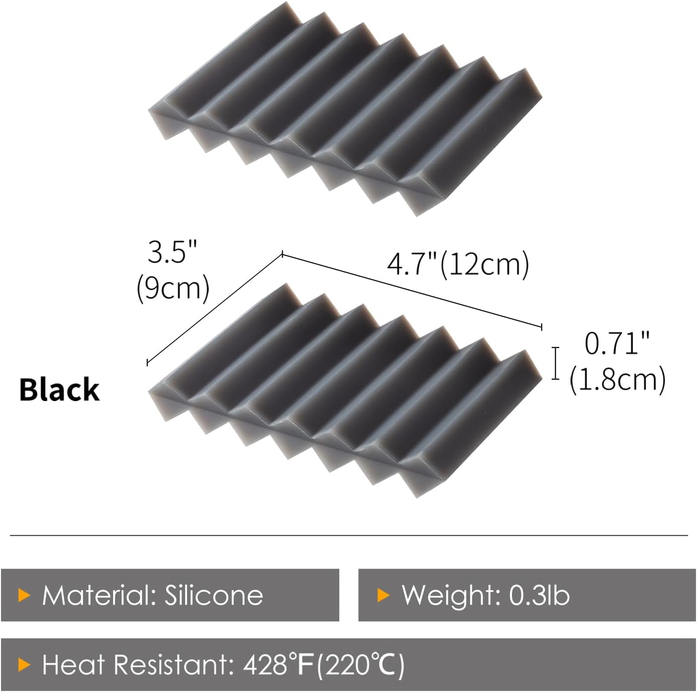 SHIMOYAMA Paint Brushes Holders, 2 Pack, Zigzag Soap Dish, Soap Holder for Watercolor Paintbrush, Bathroom, Black-Velvo Beauty