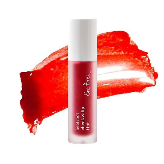 Ere Perez - Natural Beetroot Cheek + Lip Tint | Water-Resistant, Long-Lasting, Hydrating, Vibrant | Blue Agave, Rosehip Oil + Vitamin E | Vegan, Cruelty-Free, Clean Beauty (Joy-Red)-Velvo Beauty