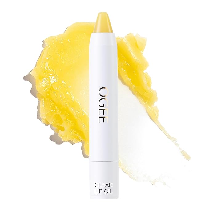 Ogee Sculpted Lip Oil - Lip Stain Made with 100% Organic Coconut Oil, Jojoba Oil, and Vitamin E - Best as Lip Balm or Overnight Lip Treatment - CLEAR-Velvo Beauty
