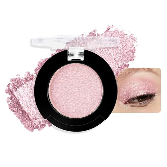 Monochrome Glitter Eyeshadow Makeup Palette, Highly Pigmented Nude Pink Eyeshadow Palette, Shimmer Pressed Powder Eye shadow Makeup, Single Vegan Eye Shadow, Daily Evening Women Girls Eyeshadow Gift9#-Velvo Beauty