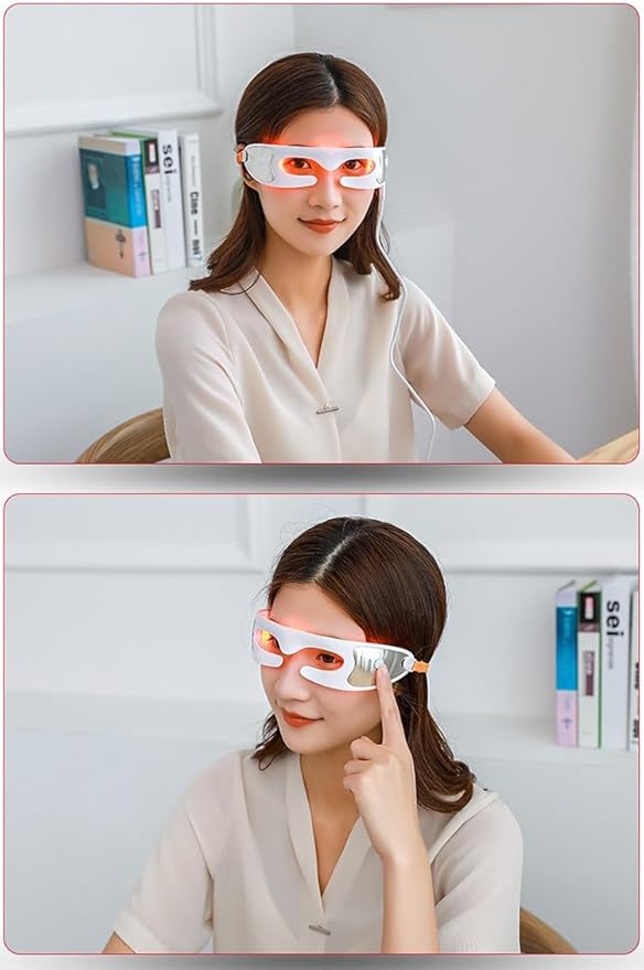 Enhance Collagen, Smooth Wrinkles, Reduce Puffiness, and Firm Skin with Advanced LED Light Therapy Technology, Red Light Therapy Eye Mask for Wrinkles-Velvo Beauty