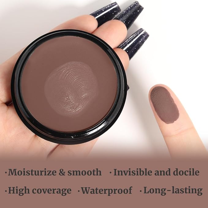 Kaely Color Correcting Concealer,Cream Pot Concealer Full Coverage,under Eye Concealer Palette for Conceals Dark Circles,Waterproof Foundation Face Makeup,07 Dark Coffee-Velvo Beauty