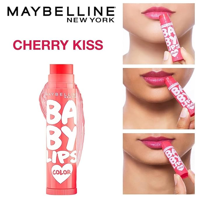 Maybelline Baby Lips Color SPF 16 Lip Balm 4.5g (Cherry Kiss)-Velvo Beauty