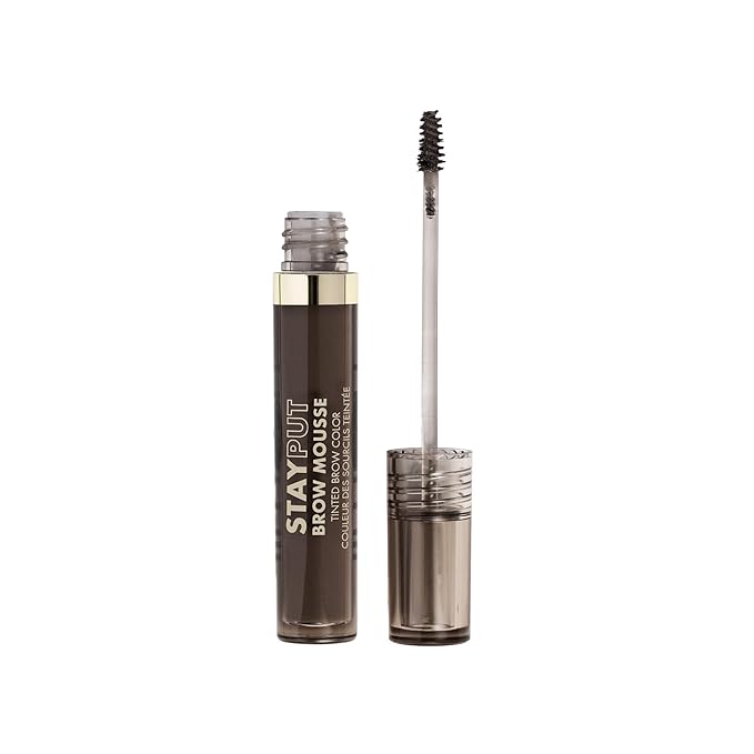 Milani Brow Tint- Stay Put Tinted Brow Mousse, Nourishing, High-Pigment infused with Shea Butter, Jojoba Seed Oil & Panthenol Vitamin B5 - Brown Black-Velvo Beauty