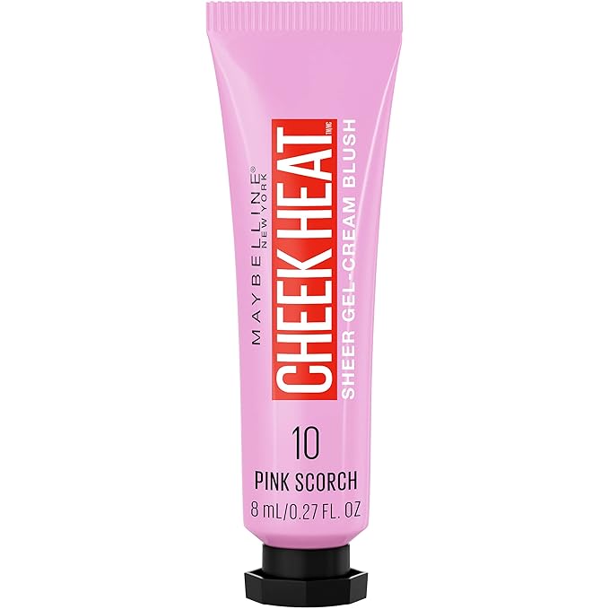 Maybelline Cheek Heat Gel-Cream Blush Makeup, Lightweight, Breathable Feel, Sheer Flush Of Color, Natural-Looking, Dewy Finish, Oil-Free, Pink Scorch, 1 Count-Velvo Beauty
