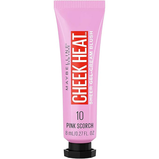 Maybelline Cheek Heat Gel-Cream Blush Makeup, Lightweight, Breathable Feel, Sheer Flush Of Color, Natural-Looking, Dewy Finish, Oil-Free, Pink Scorch, 1 Count-Velvo Beauty