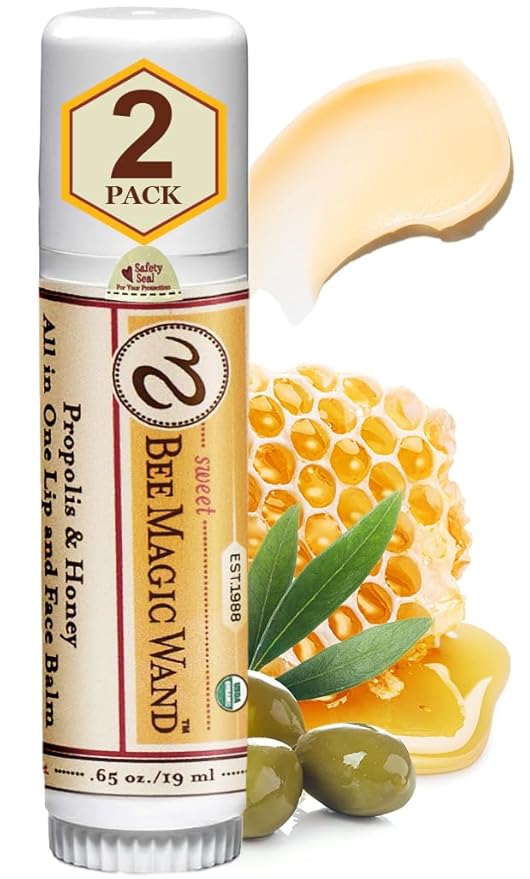 Medicine Mama's Sweet Bee Magic Organic Lip Balm Chapstick, 0.65 oz, 2 Count-Velvo Beauty