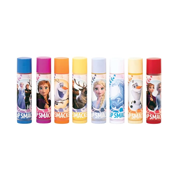 Lip Smacker Disney Frozen 2 Flavored Lip Balm Party Pack 8 Count, Clear, For Kids-Velvo Beauty