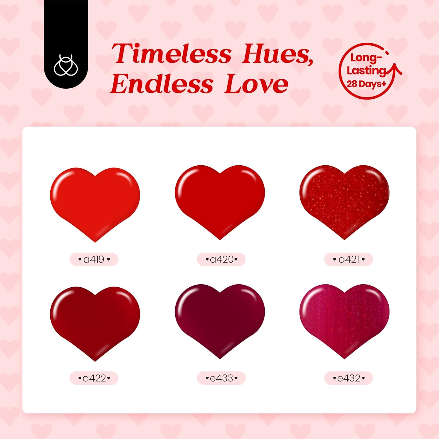 Beetles Red Gel Nail Polish & Nail Art Brushes Set-Heart Desire Multifunctional Nail Brushes Kit for Nail Art with Heart Nail Gems&Nail stickers Manicure Gift for Girls Women-Velvo Beauty