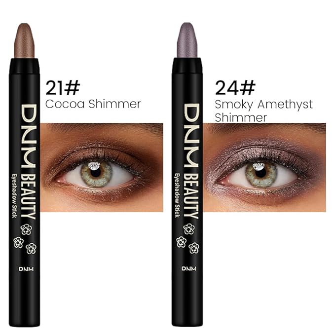 Kaely 2Pcs Cream Eyeshadow Sticks Set for Eyes Waterproof,Cocoa Shimmer & Smoky Amethyst Shimmer Matte Eye shadow Stick Pencil Pen Bulk sombras en crema para ojos 21+24-Velvo Beauty