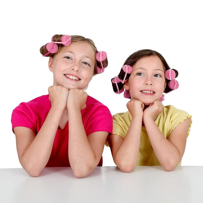 24 Pieces Foam Sponge Hair Rollers - Soft Sleeping Hair Curlers for Hair Styling (2inch, Pink)-Velvo Beauty