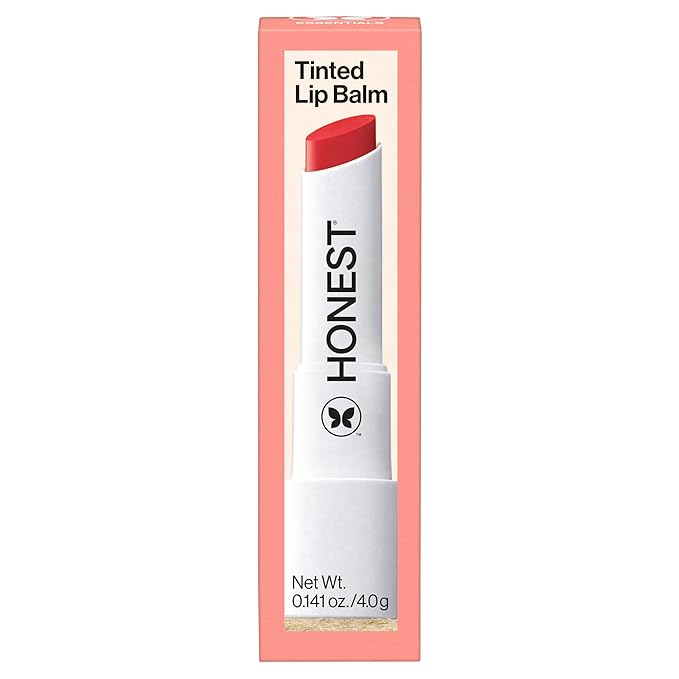 Honest Beauty Tinted Lip Balm | Antioxidant-rich Acai Extracts + Avocado Oil | EWG Certified, Vegan, Cruelty Free | Blood Orange-Velvo Beauty