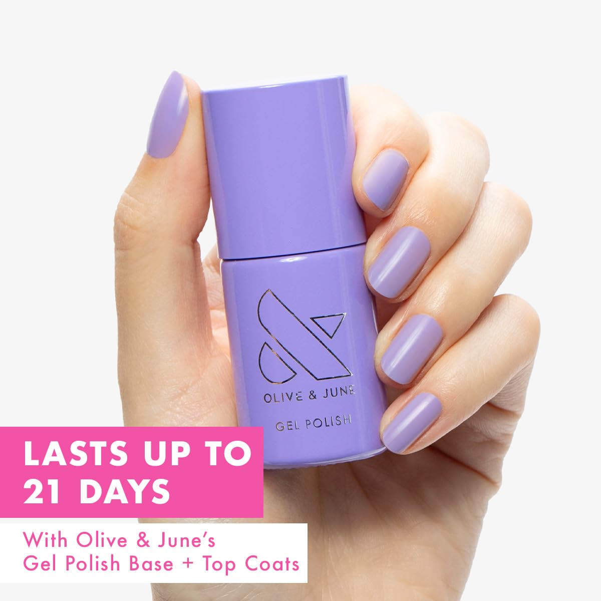 Olive & June Gel Polish | UV LED Nail Lamp Needed | Long Lasting Formula | Up to 21 Days of Wear | Damage-Free Removal | Salon-Quality Manicure at Home | Bold & Unshaken | Bold Purple-Velvo Beauty