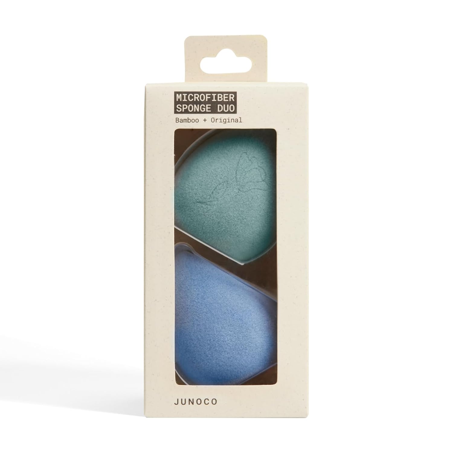 JUNO & Co. Microfiber Makeup Sponge, Dual Layer Technology for Full Coverage Flawless Makeup Blender for Foundation, Powder and Cream (2-Piece Color Duo: Blue and Green)-Velvo Beauty