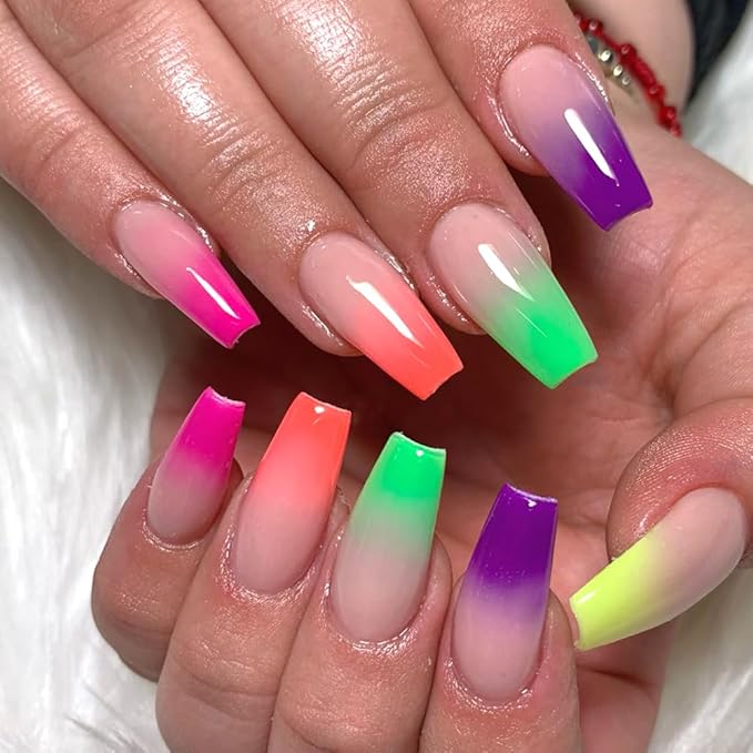 Neon Phosphor Nail Pigment Powder Palette, 9 Colors Solid Pigment Powder for Nails, Fluorescent Glitter Aura Nails Rubbing Dust with Ombre Nail Brush & Sponge Sticks Manicure Art DIY Accessories-Velvo Beauty