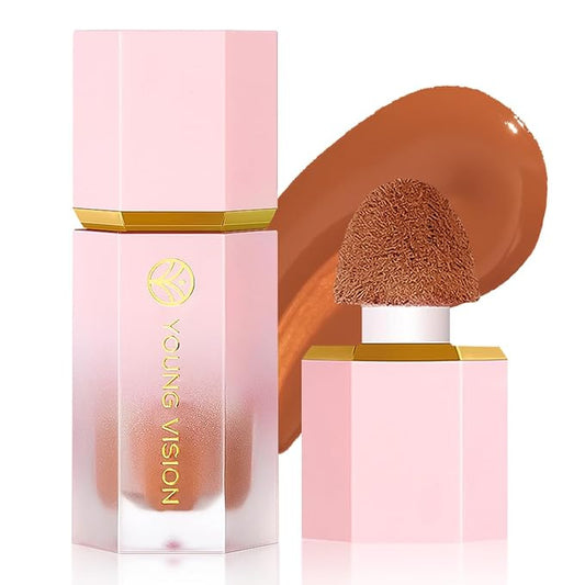 YOUNG VISION Liquid Cheek Blush -Soft Cream Rouge/Blusher Makeup, Buildable Gel-Cream Formula, Long-Wearing, Dewy Finish-Velvo Beauty