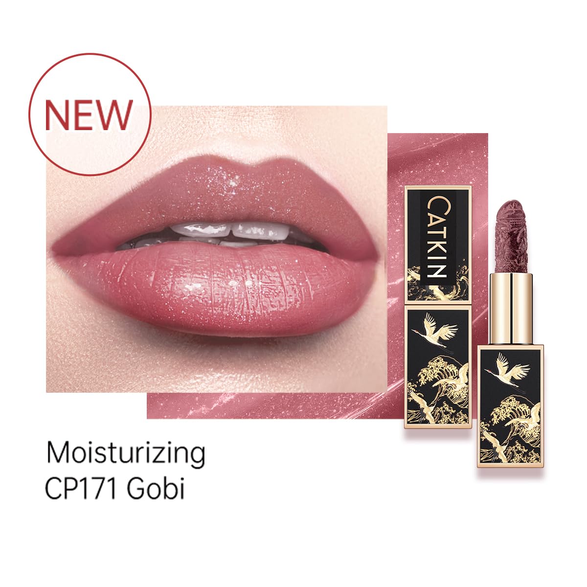 Catkin Moist Lipstick Hydrating High Impact Color Infused with Vitamin E and Avocado Oil Smooth Soft Texture Long Lasting Glow Finish 171-Velvo Beauty