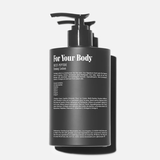 Nécessaire The Body Lotion Cyprès-Citronné – Multi-Peptide Body Moisturizer for Women + Men – Non-Comedogenic Body Lotion with Niacinamide – 450ml/15.2 fl oz-Velvo Beauty