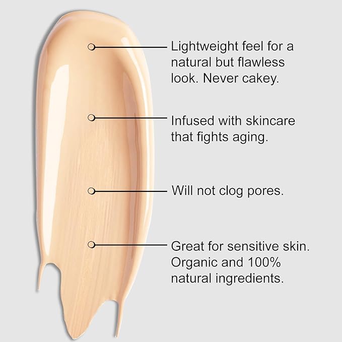 Organic Aloe-Based LUX Liquid Foundation, Natural Vegan Gluten-Free Made in USA, Sugar-Velvo Beauty