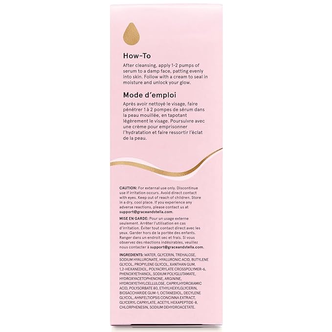 grace & stella Award Winning Hyaluronic Acid Face Serum (50ml/1.7 fl oz) Removes Fine Lines & Wrinkles, Hydrating Hyaluronic Acid Serum for Face, Acido Hialuronico for Women - Vegan Skincare (2-Pack)-Velvo Beauty