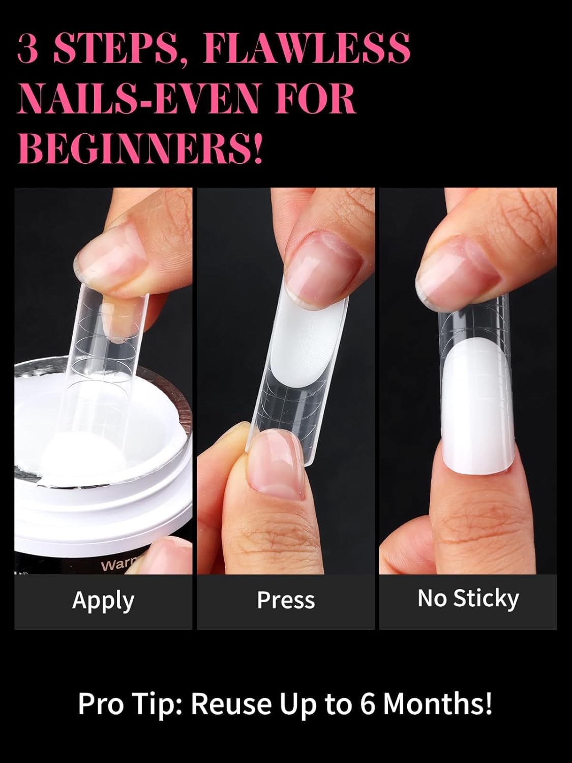 EBANKU Dual Nail Forms for Poly Extension Gel, 150 PCS Clear Square Nail Molds Reusable 15 Sizes Nail Extension Forms for Builder Gel Manicure Design Salon DIY-Velvo Beauty