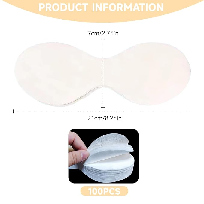 100 Sheets Disposable Eye Mask Paper,Non Woven Eye Care Cotton,Eye Pads for Facials,Patches Paper Eye Covers,DIY Clear Eye Mask Paper Beauty Sheets for Makeup Skincare Spa Wrap Moisture Retention-Velvo Beauty