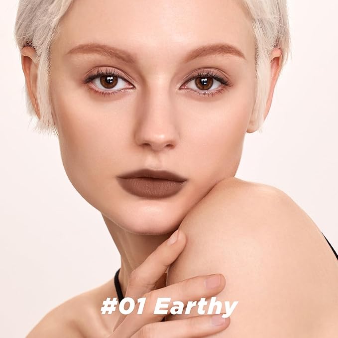 ITY Velvet Matte Finish Lip Stain-Mousse Textured Lip Clay, Nude Shade, Conceals Lip Lines, Rich Pigment Lip Tint Lipsticks, 0.14 oz (4g) in Earthy-Velvo Beauty