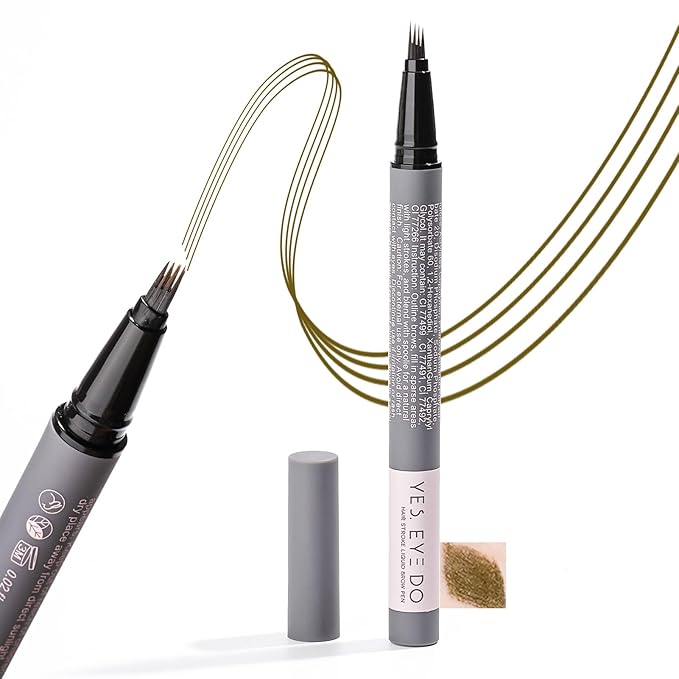 Taupe Eyebrow Pencil, 4-Prong Precision Brow Pen, Create Hair-like Stroke, Lift & Snatch Brow Shaping, Last for 24H YES.EYE DO (Cocoa Dust-Taupe)-Velvo Beauty