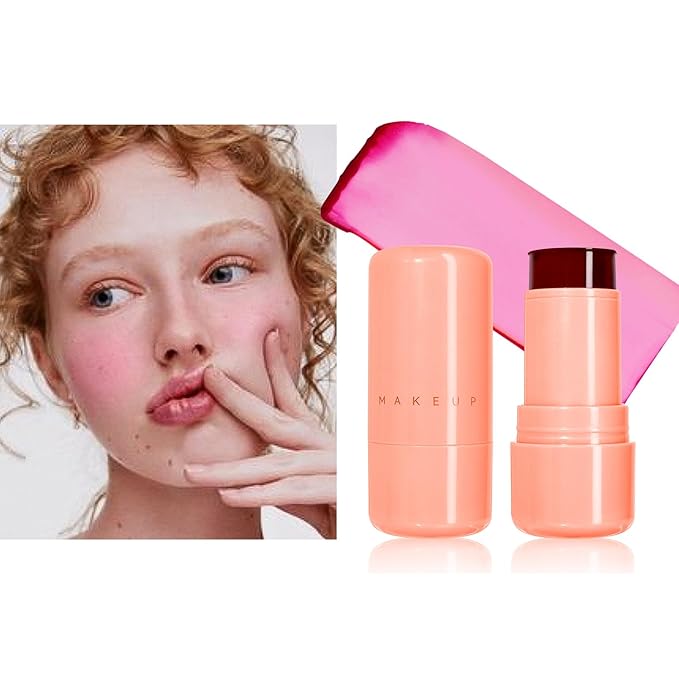 Cooling Water Jelly Tint,Jelly Blush Stick,Long Lasting Milk Jelly Blush Stick-1,000+ Swipes Per Stick,Jelly Texture Moisturising,Buildable Watercolor Finish (B, S)-Velvo Beauty
