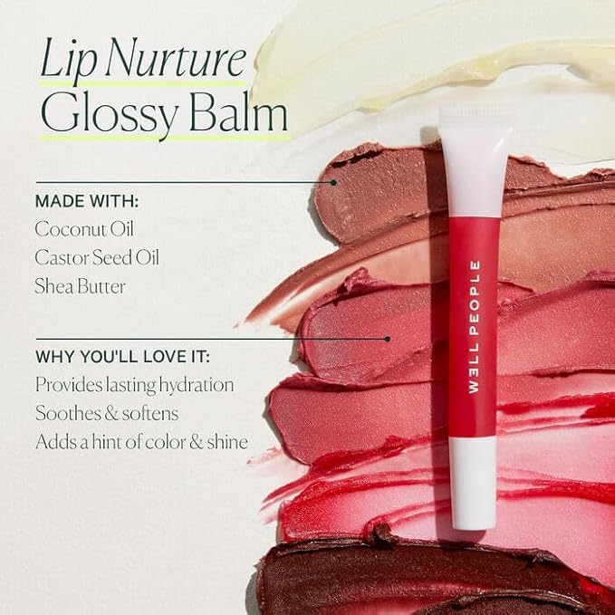 WELL PEOPLE - Lip Nurture Hydrating Balm | Plant-Based, Cruelty-Free (Raspberry, 0.28 oz | 8.2 g)-Velvo Beauty