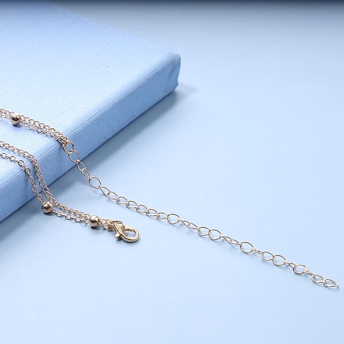 Boho Star Moon Necklace Choker Gold Layered Star Choker Necklace Crescent Moon Necklace Celestial Necklace Chain Festival Jewelry for Women and Girls-Velvo Beauty