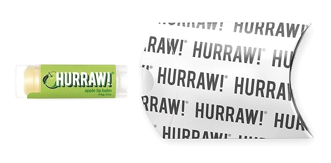 Hurraw! Apple Lip Balm: Organic, Certified Vegan, Cruelty and Gluten Free. Non-GMO, 100% Natural Ingredients. Bee, Shea, Soy and Palm Free. Made in USA-Velvo Beauty