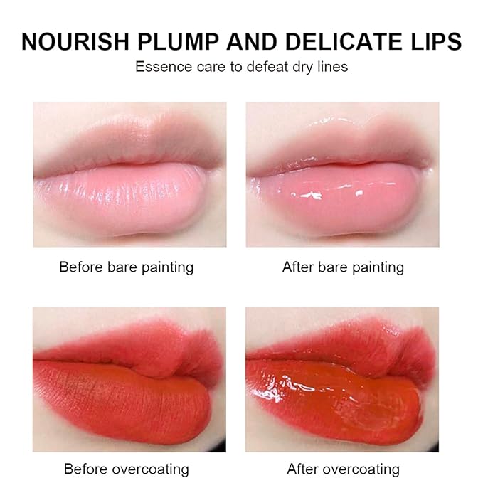 Lip Glowy Balm Hydrating Sleeping Lip Mask, Shine Glossy Finish Lip Oil - Reduce Lip Lines, Enhance Lip Color, Moisturizing & Plump Dry Chapped Lips Care Non-Sticky Lip Balm (#2 Berry)-Velvo Beauty