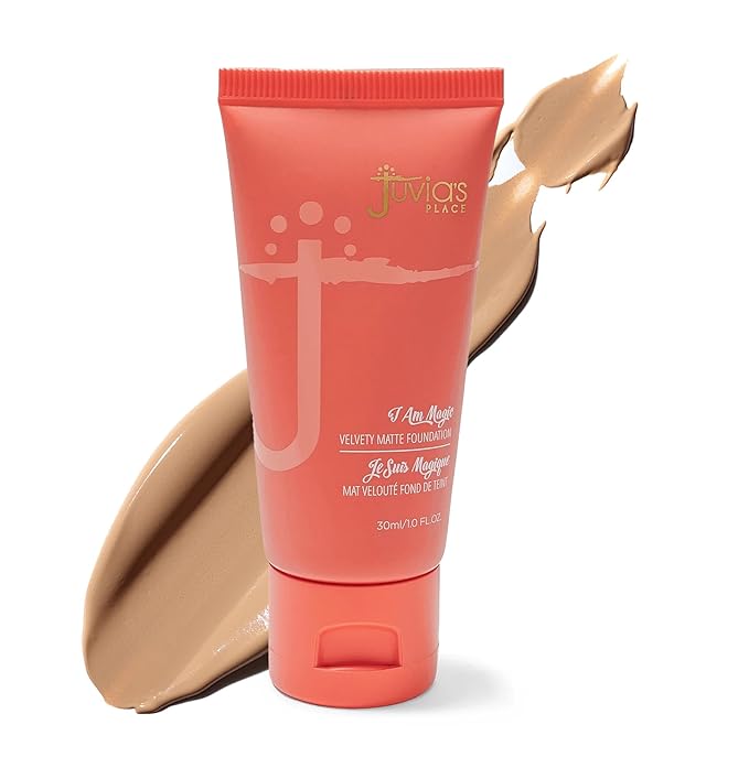 Juvia's Place I Am Magic Velvety Matte Liquid Foundation 500 - Bogota - Medium Tan w/Warm Golden Undertone, Makeup Foundation Full Coverage, Lightweight, Long Wear, Velvety Matte Finish-Velvo Beauty