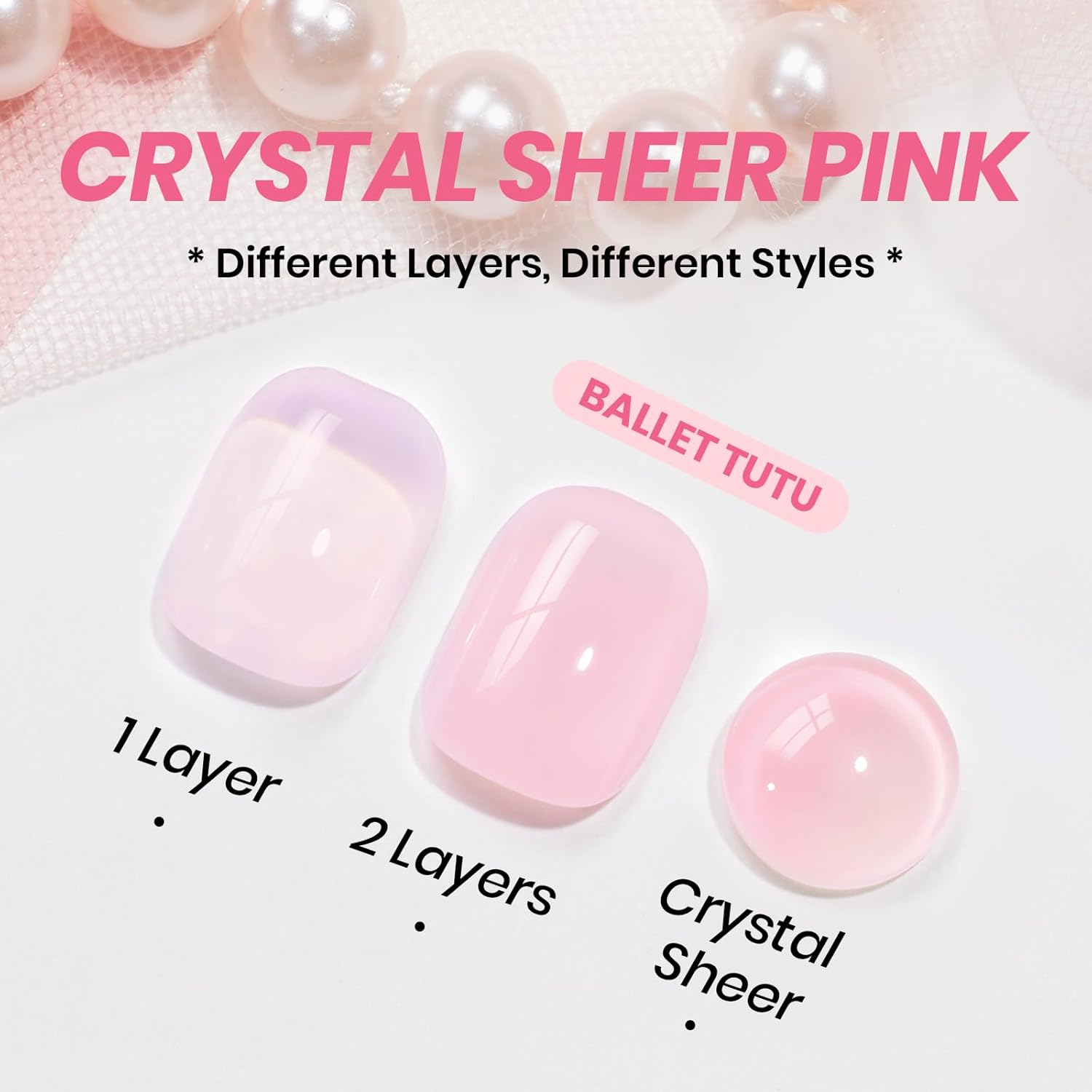 Beetles Nude Gel Nail Polish - 15ml Nude Pink Natural Gel Polish Nail Concealer Ballet Pink Jelly Gel Polish Sheer Translucent Soak Off UV Nail Art DIY Salon Home Manicure Gift for Girls Women-Velvo Beauty