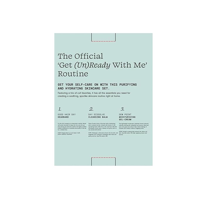 Versed Everyday Clean Routine Travel Essentials 3-Piece Skincare Set - Dew Point Gel Cream (2 fl oz), Good Hair Day Black Headband & Day Dissolve Cleansing Balm (2.3 oz) - Non-Toxic + Vegan-Velvo Beauty