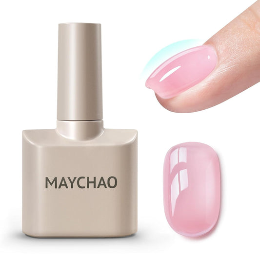 MAYCHAO Pink Builder Gel for Nails, 15ml Nail Strengthener in a Bottle, Nail Extension Hard Gel, Soak Off Long Lasting UV Light Cure-Velvo Beauty