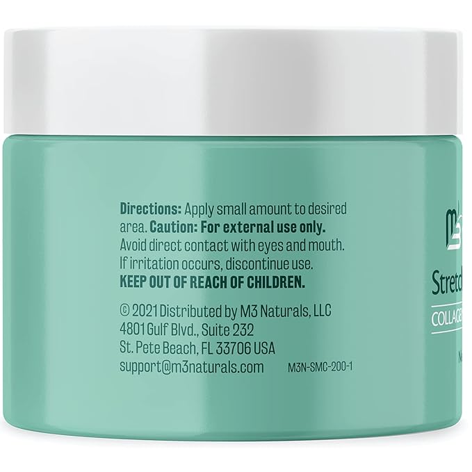 Stretch Mark Cream Infused with Collagen & Stem Cell Maternity Skincare Oil Removes Stretch Mark Prevention & Scar Remover Lotion Green Tea Extract & Raspberry Ketones by M3 Naturals-Velvo Beauty