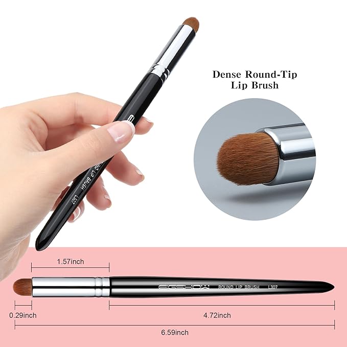 Lip Brush, EIGSHOW Lip Smudge Brush Round head for Gloss Lipstick, Multi-purpose Makeup Blending Applicator, Reusable (L307)-Velvo Beauty