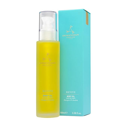 Aromatherapy Associates Revive Body Oil. A Luxurious Oil for an Energized and Nourished Body. Essential Oils Promote Healthy Micro-Circulation and Soften Skin (3.4 fl oz)-Velvo Beauty