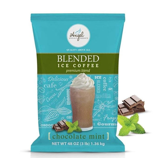 Angel Specialty Products, Blended Ice Coffee, Frappe Powder Mix, Chocolate Mint [3 LB] [34 Servings]-Velvo Beauty