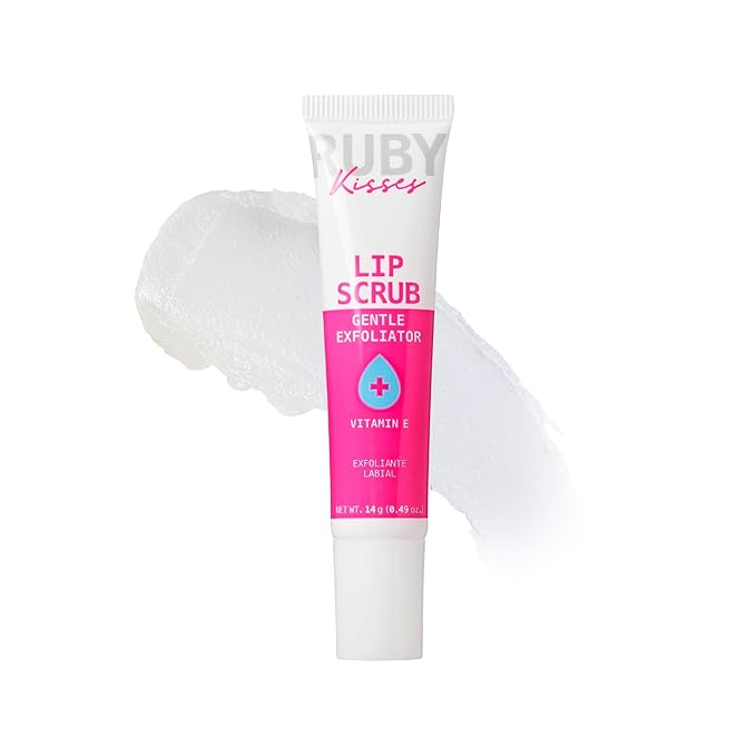 Ruby Kisses Exfoliating Lip Scrub, Gentle Smoothing for Soft Lips, Jojoba & Shea Butter Enriched, Non-Greasy, Hydrating Lip Care, Lightweight for Healthy & Supple Lips-Velvo Beauty