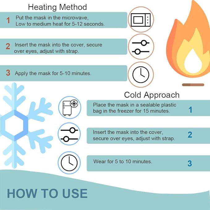 Single Moist Heat Eye Compress Pad, Microwavable, Eye Mask for Dry Eye, Good for Pink Eye, Blepharitis and Stye Eye, Reusable Gel Eye Mask with Storage Pouch-Velvo Beauty