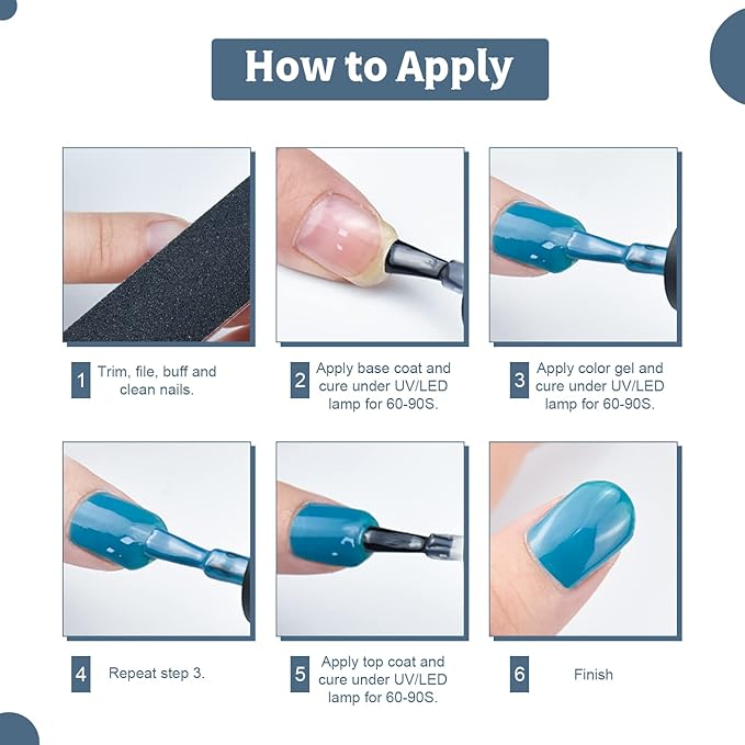 JODSONE 60 PCS Gel Nail Polish Set All Seasons No Wipe Base Coat Matte Glossy Top Coat Nail Gel Polish Kit for Starter Manicure DIY at Home Enjoy Fun-Velvo Beauty