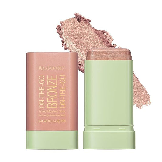 Cream Contour Stick,Multi-Use On The Go Bronzer Stick,Long-lasting Highlight Stick,Glow Bronzer Stick for Face,Lightweight and Blendable Contour Stick for Women (02# Soft Glow)-Velvo Beauty