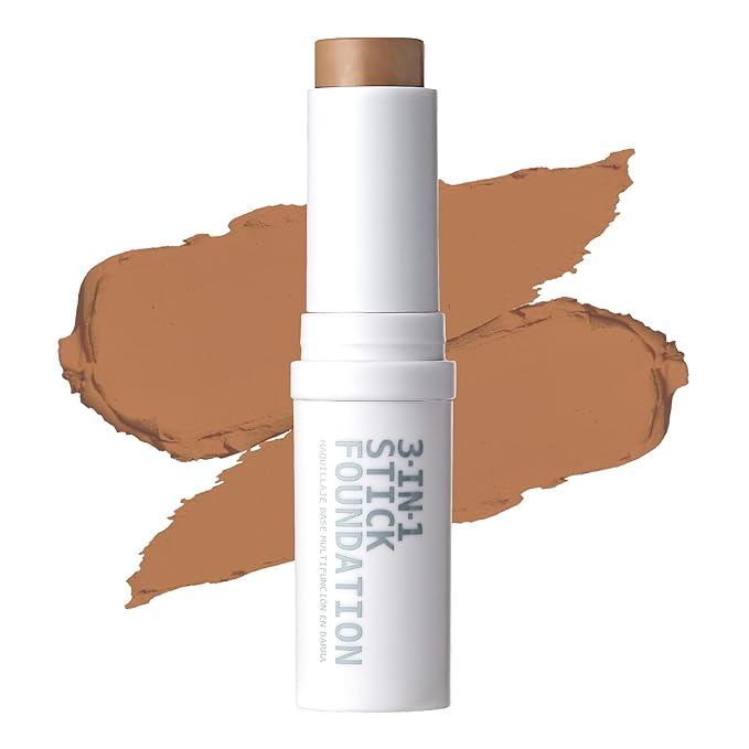 Ruby Kisses Natural Full Coverage 3-In-1 Stick Foundation. Easy to Apply, Hydrating, Lightweight, Long Lasting, Concealer and Contour Stick for Face Makeup (Honey Beige)-Velvo Beauty