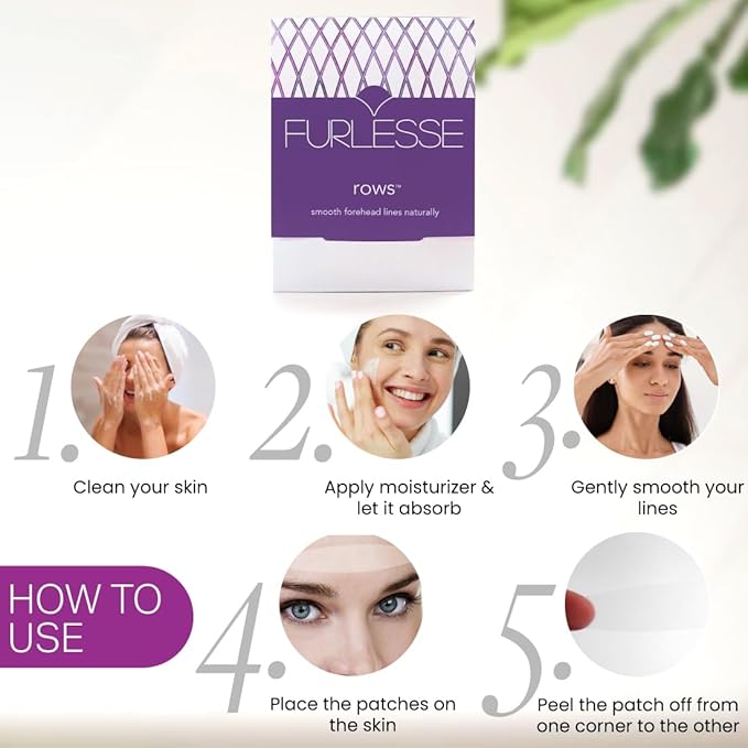 Furlesse Rows Wrinkle Patches, Overnight Forehead Wrinkle Patches for Fine Horizontal Lines, Non-Invasive Anti-Wrinkle Patches, Anti-Aging Skincare, 30 Patches, 30-Day Use-Velvo Beauty