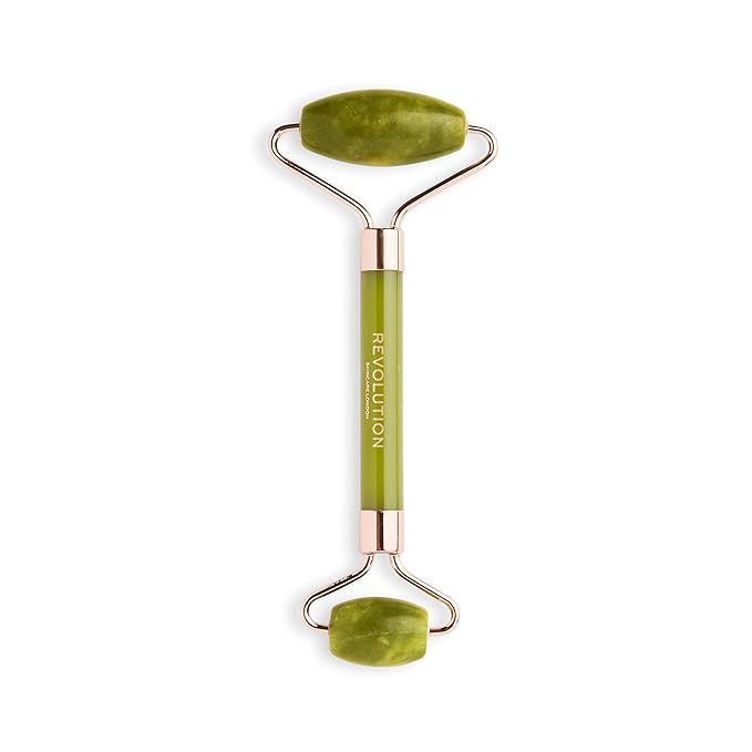 Revolution Skincare London, Jade Face Roller, Massager for Face, Neck & Body, 57g-Velvo Beauty