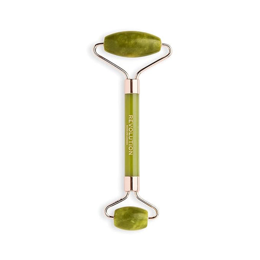 Revolution Skincare London, Jade Face Roller, Massager for Face, Neck & Body, 57g-Velvo Beauty